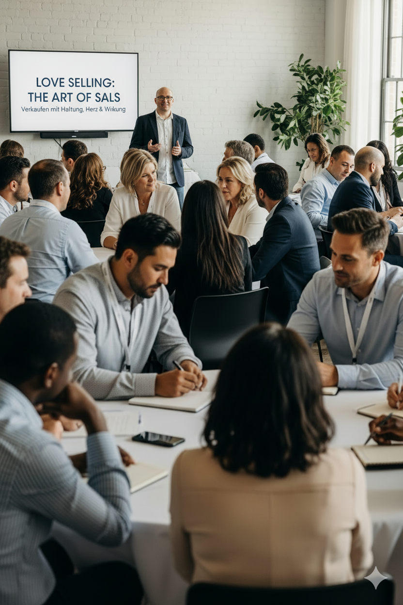 LoveSelling Masterclass „The Art of Sales“ Verkaufen mit Haltung, Herz & Wirkung LoveSelling Masterclass „The Art of Sales“ Verkaufen mit Haltung, Herz & Wirkung